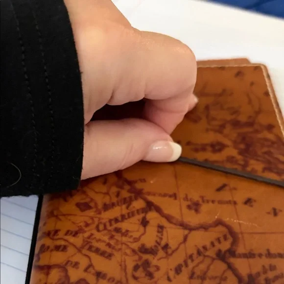 Patricia Nash Leather “Vinci Map Riot Rust” Leather Journal Cover refillable. - Picture 8 of 9
